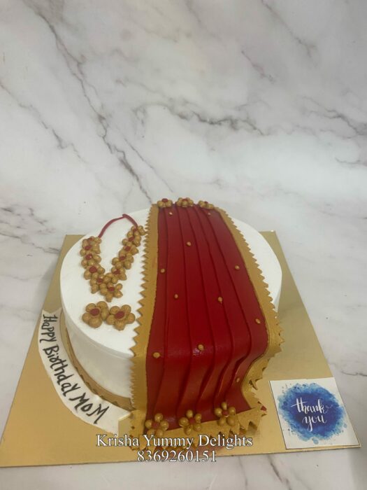 Saree theme cake
