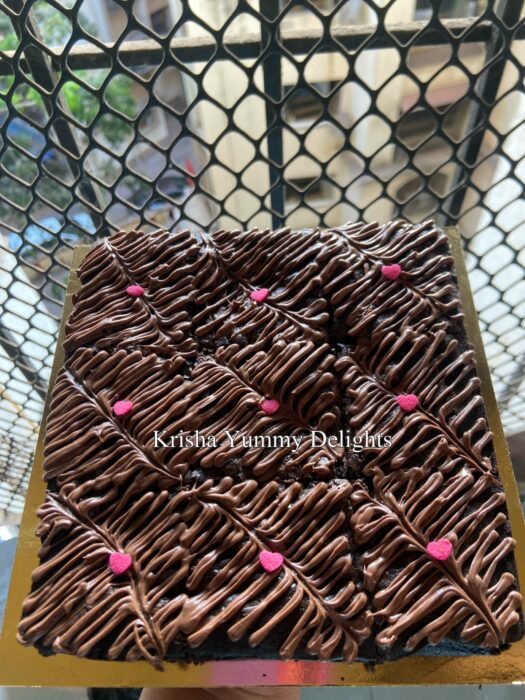 Nutella brownie cake slab